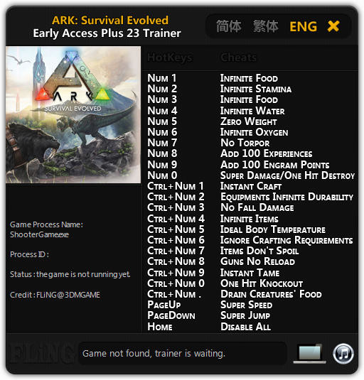 Трейнер +23 для версии Early Access: 2017.04.01 от FLiNG
