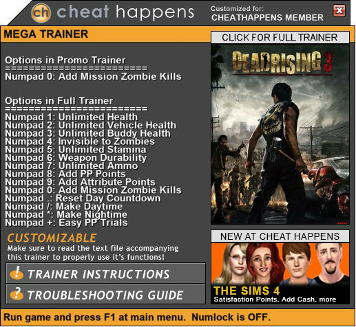 Трейнер +1 для версии 20140911 от CH