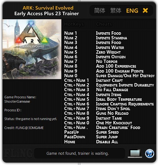 Трейнер +23 для версии Early Access: 27.08.2017 от FLiNG