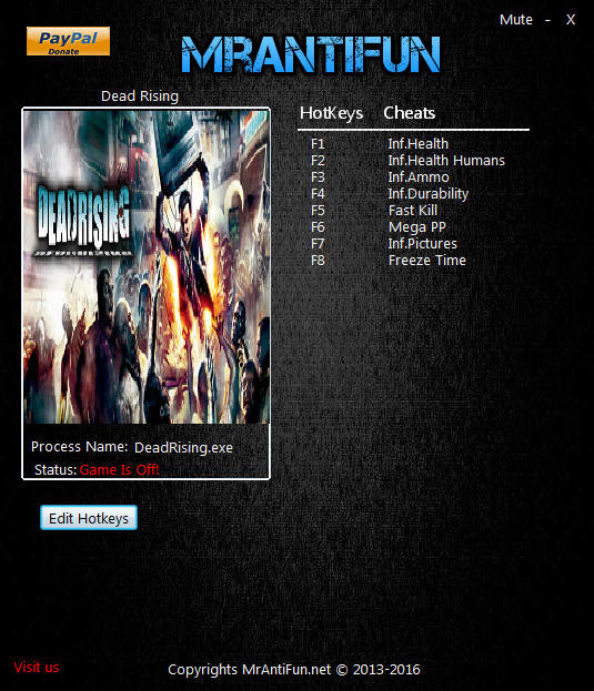 Трейнер +8 для версии 1.01 от MrAntiFun