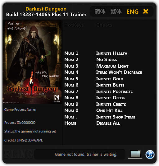 Трейнер +11 для версий 13287 - 14065 от FLiNG