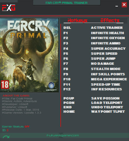 Трейнер +16 для версии 1.3.3 от FutureX