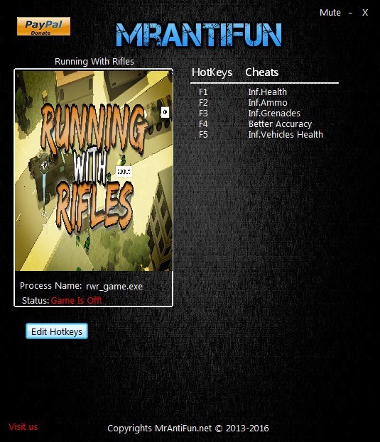 Трейнер +5 для версии 1.65 от MrAntifun
