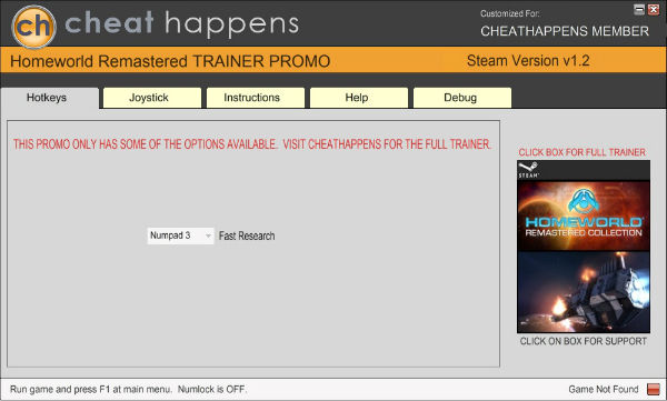 Трейнер +1 для версии 1.2 (Steam) от CH