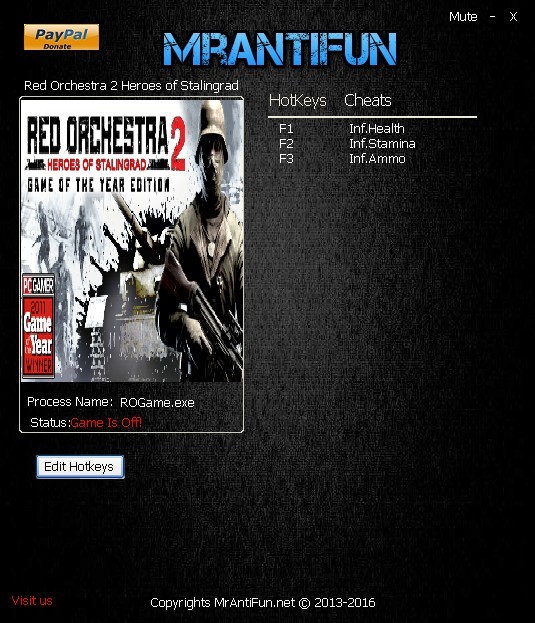 Трейнер +3 для версии с установленным обновлением от 21.08.2016 от MrAntiFun