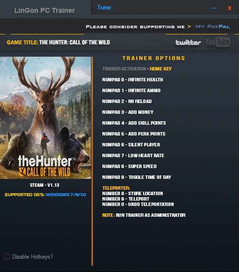 Трейнер +12 для версии 1.13 от LinGon