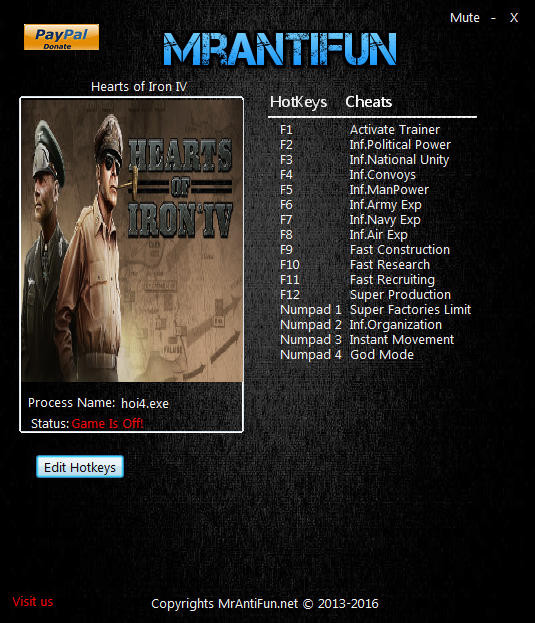 Трейнер +15 для версии 1.0 от MrAntiFun