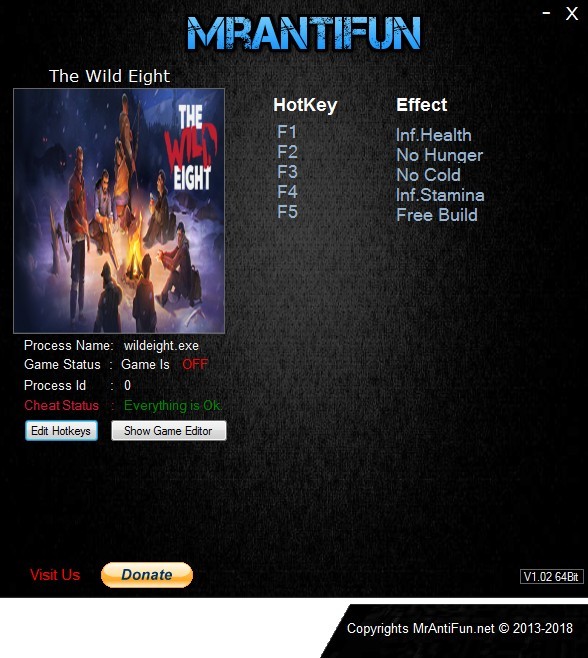 Трейнер +5 для версии 0.9.27 64bit от MrAntiFun