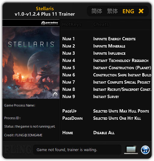 Трейнер +11 для версий 1.0 - 1.2.4 от FLiNG