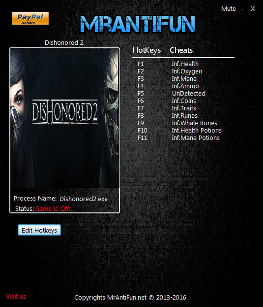 Трейнер +11 для версии 1.77.7 от MrAntiFun
