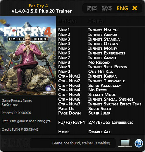 Трейнер +20 для версии 1.5.0 от FLiNG