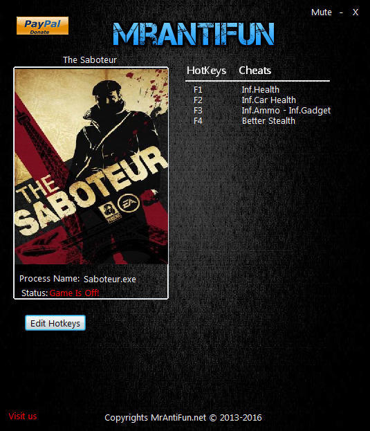 Трейнер +5 для версии 12.04.2016 от MrAntiFun