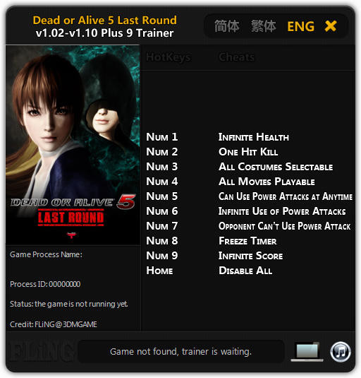 Трейнер +9 для версии 1.0.2 - 1.10 от FLiNG