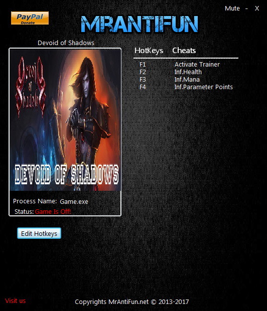 Трейнер +3 для версии 1.00 от MrAntiFun
