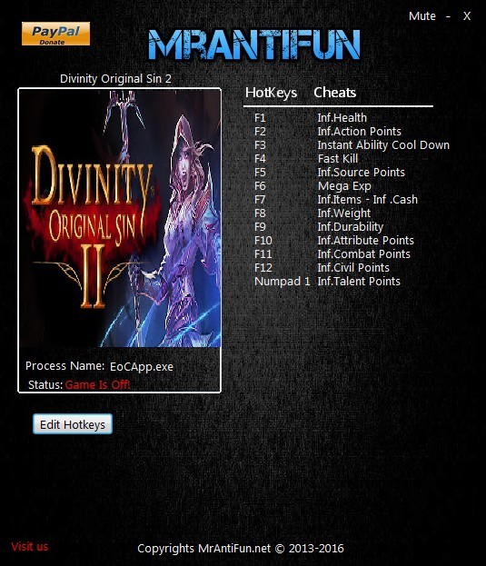 Трейнер +14 для версии 3.0.160.28 от MrAntiFun