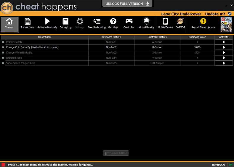 Трейнер +5 для версии UPDATE #2 от CheatHappens.com