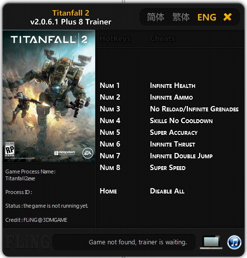 Трейнер +8 для версии 2.0.6.1 от FLiNG