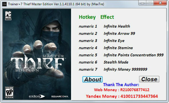 Трейнер +7 для версии 1.1.4110.1 (x64) от MaxTre