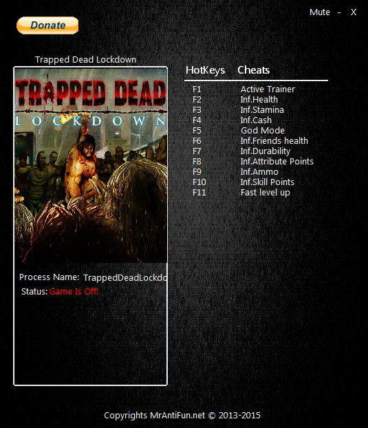 Трейнер +10 для версии 1.0 от MrAntiFun