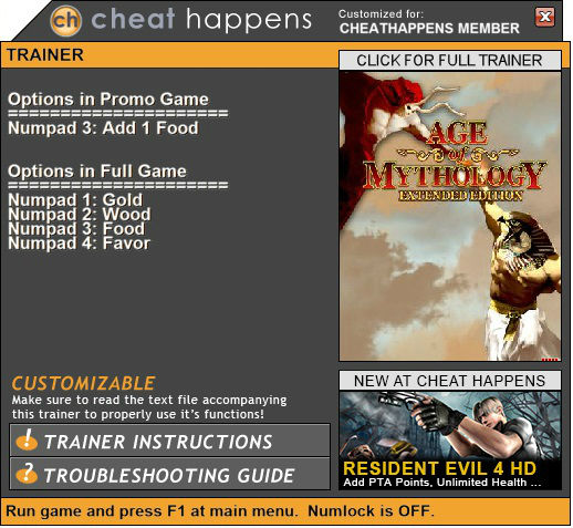 Трейнер +1 для всех версий от Cheat Happens