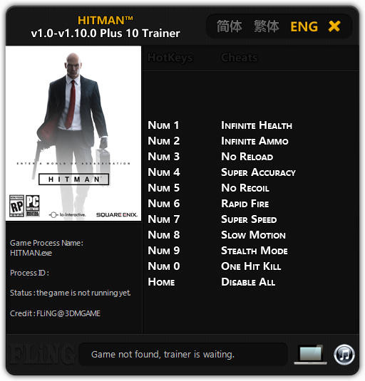 Трейнер +10 для версий 1.0 - 1.10.0 от FLiNG