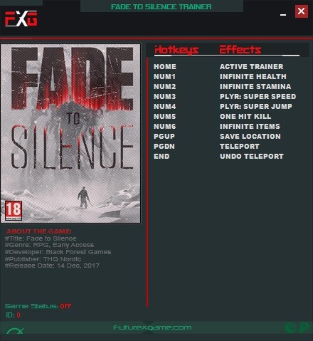 Трейнер +7 для версии 1.0.626 от FutureX