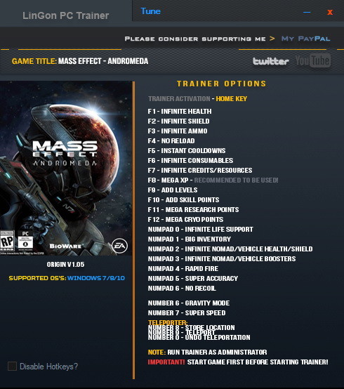 Трейнер +23 для версии 1.05 от LinGon