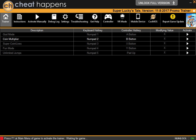Трейнер +5 от CheatHappens.com