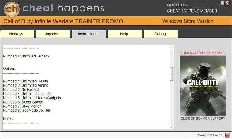 Трейнер +8 для версии Windows Store 11.23.2016 от Cheat Happens