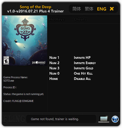 Трейнер +4 для версии 1.0 - 2016.07.21 от FLiNG