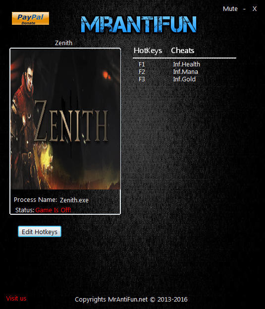 Трейнер +3 для версии 1.00 от MrAntiFun