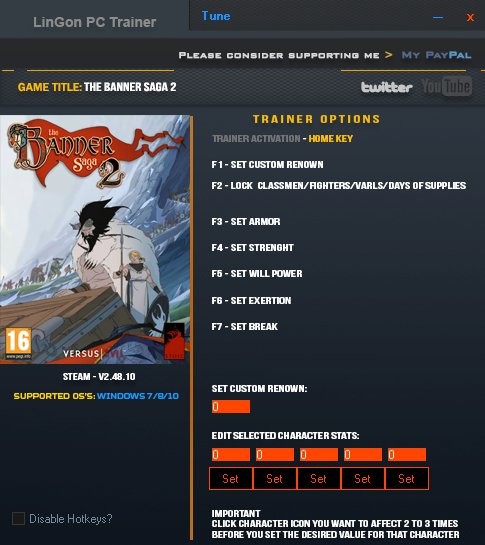 Трейнер +7 для версии 2.48.10 от LinGon