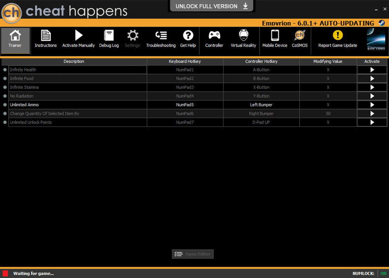 Трейнер +7 для версии 6.0.1 от Cheat Happens