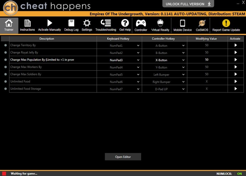 Трейнер +7 для версии 0.1141 от CheatHappens.com