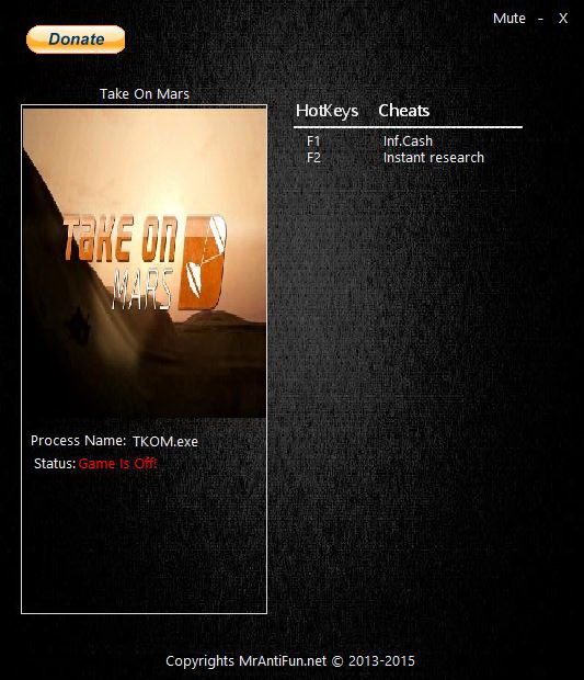 Трейнер +2 для версии 0.9.0223 от MrAntiFun