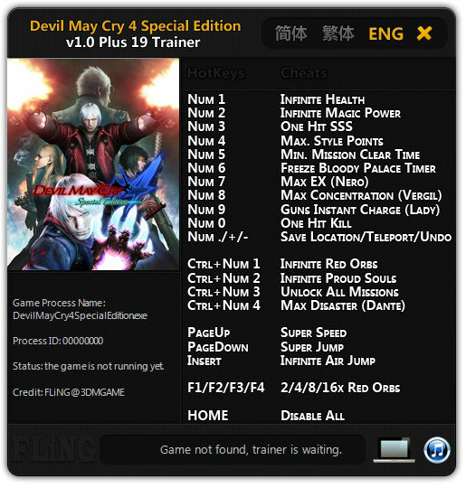 Трейнер +19 для версии 1.0 от FLiNG