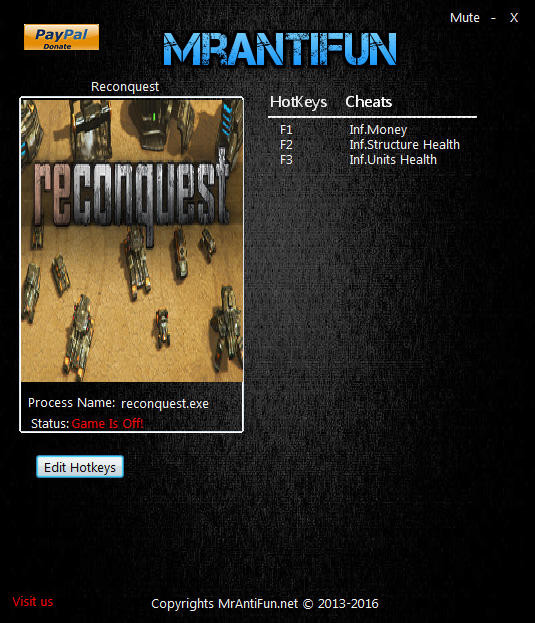 Трейнер +3 для версии 1.848 от MrAntiFun