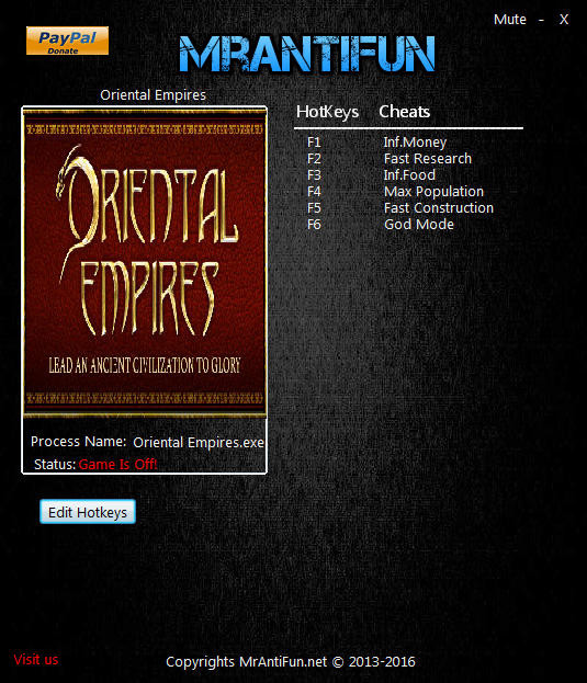 Трейнер +6 для версии 09.16.2016 от MrAntiFun