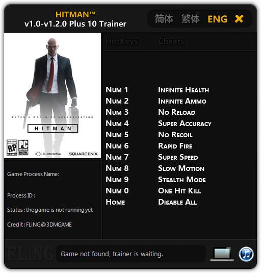 Трейнер +10 для версий 1.0 - 1.2.0 от FLiNG