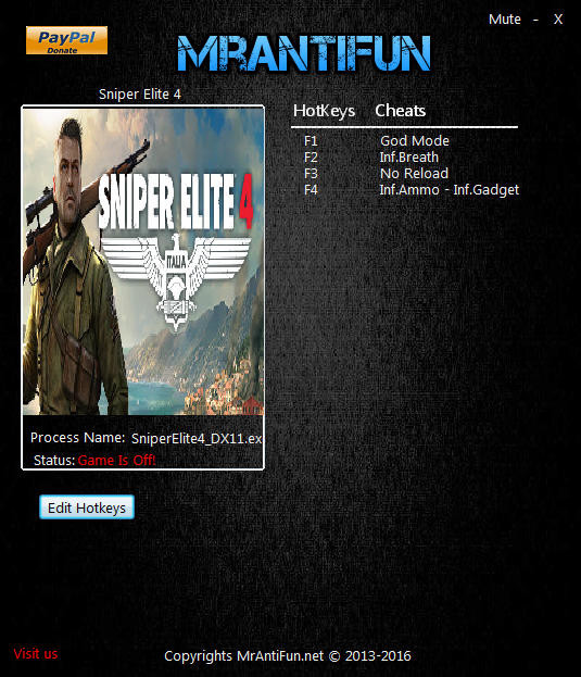 Трейнер +5 для версии 1.00 от MrAntiFun