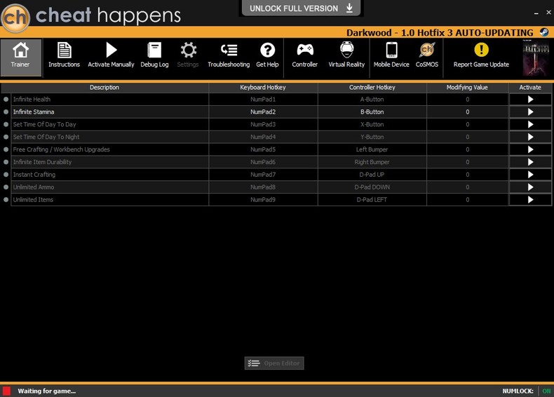 Трейнер +11 для версии 1.0 HF3 от CheatHappens.com