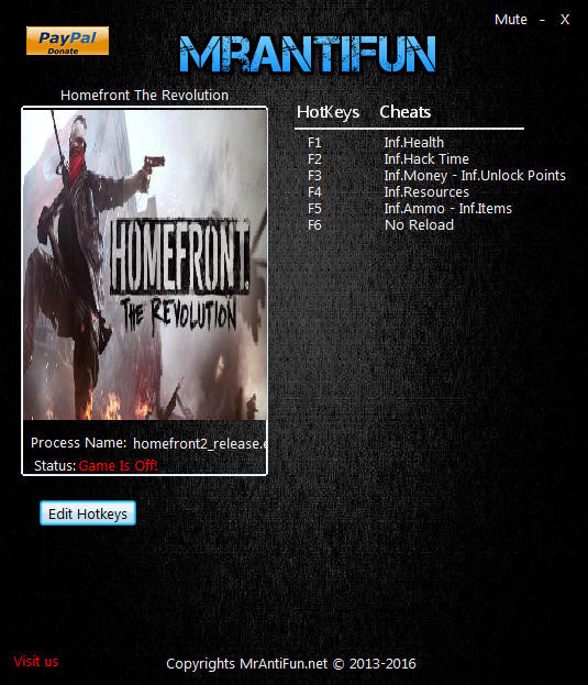 Трейнер +8 для версии 1.01 от MrAntiFun