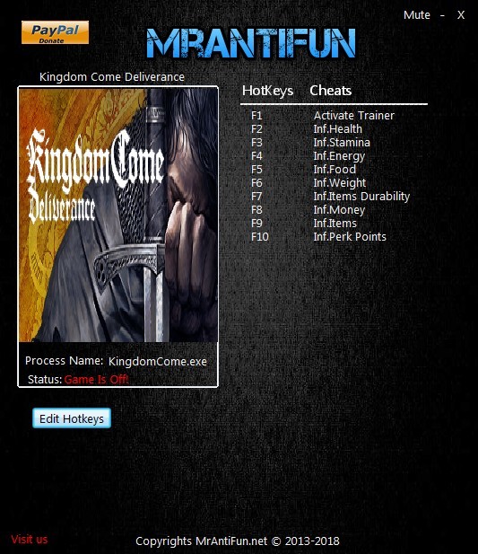 Трейнер +9 для версии 1.0 от MrAntiFun