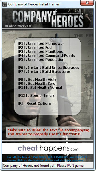 Трейнер +10 для версии 1.71 от Caliber/CH