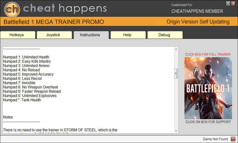 Трейнер +11 для версии 13764 от Cheat Happens