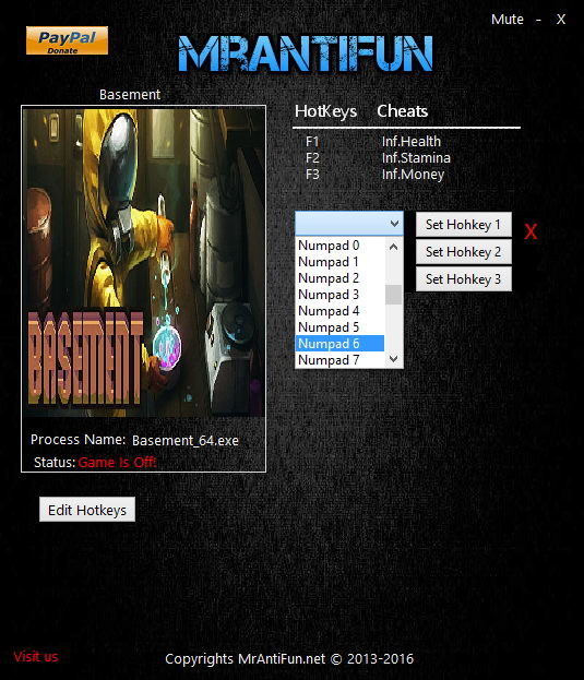 Трейнер +3 для версии 0.6.2 x64 от MrAntiFun