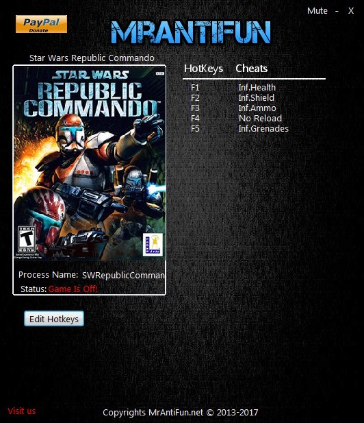 Трейнер +5 для версии от 03.05.2017 от MrAntiFun
