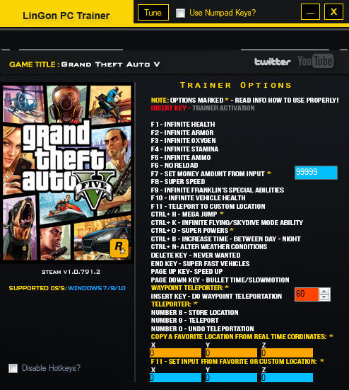 Трейнер +24 для версии 1.0.791.2 от LinGon
