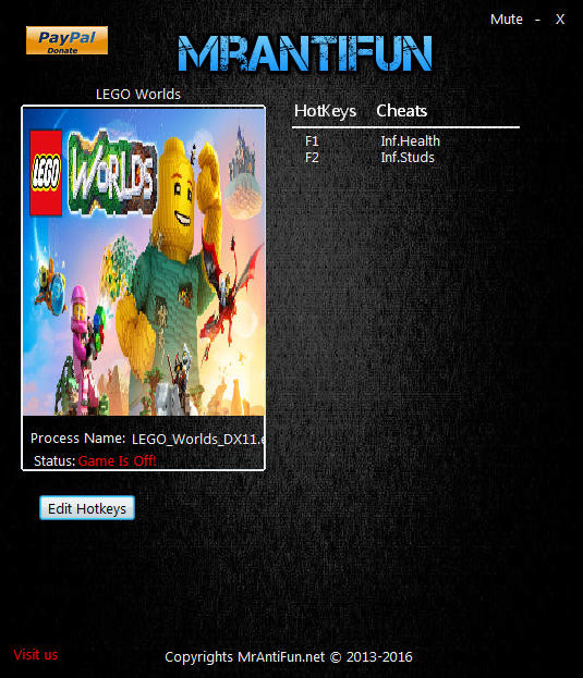 Трейнер +2 для версии 1.00 от MrAntiFun
