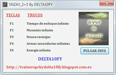 Трейнер +5 для версии 1.0 от Delta10FY